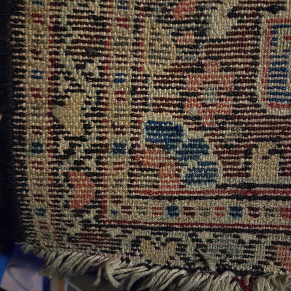 Heriz Rug 2x13 ft Vintage Geometric Medallion Wool Carpet Hand Knotted rust Red - Picture 7 of 7